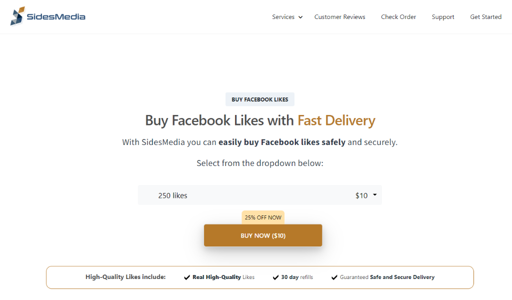 SidesMedia - Buy Facebook Likes and followers in the UK