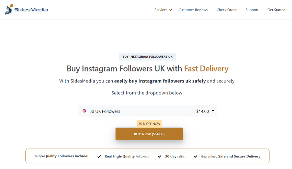 SidesMedia Buy Instagram Followers UK