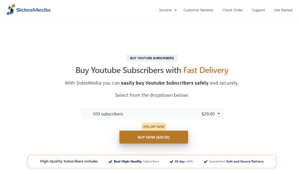 SidesMedia - Buy UK YouTube Subscribers