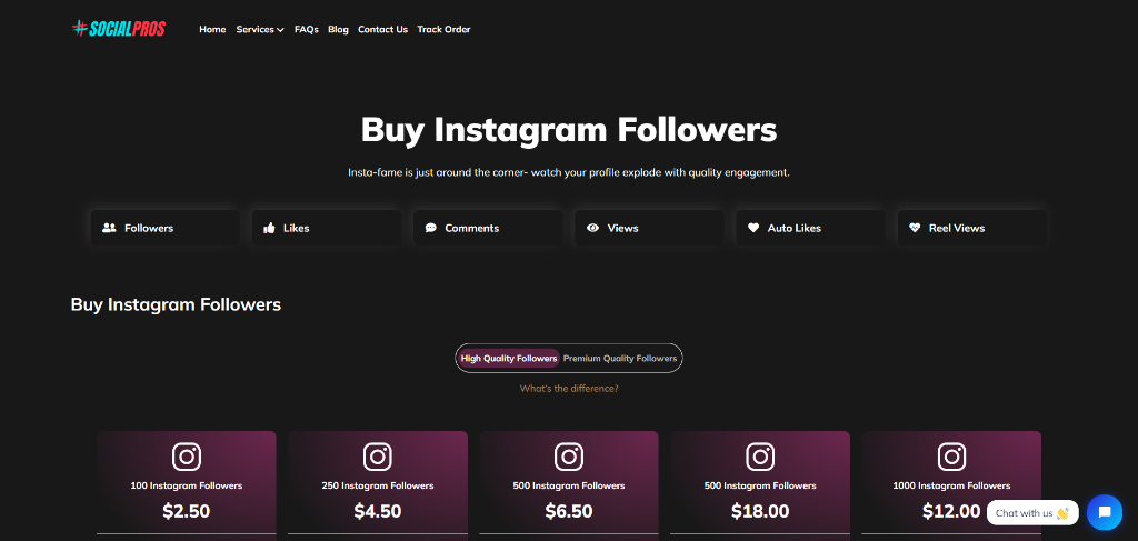 SocialPros Buy Instagram Followers