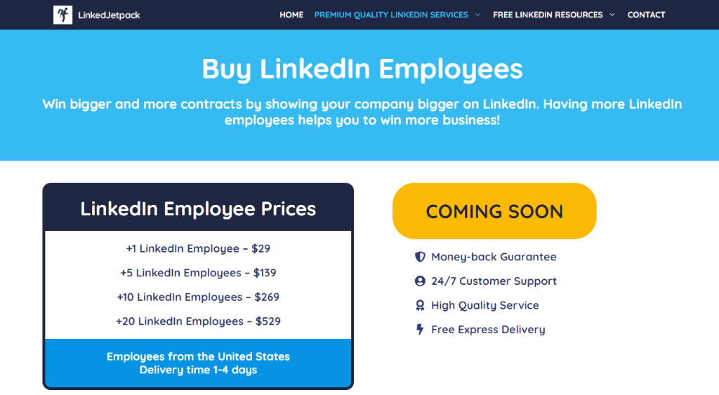 LinkedJetpack Buy LinkedIn Employees